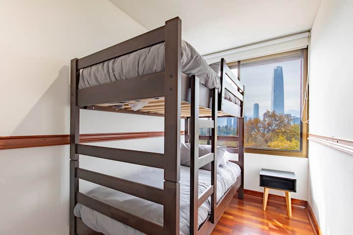 2 lits simples de 190 cm x 90 cm
chambre sans climatisation