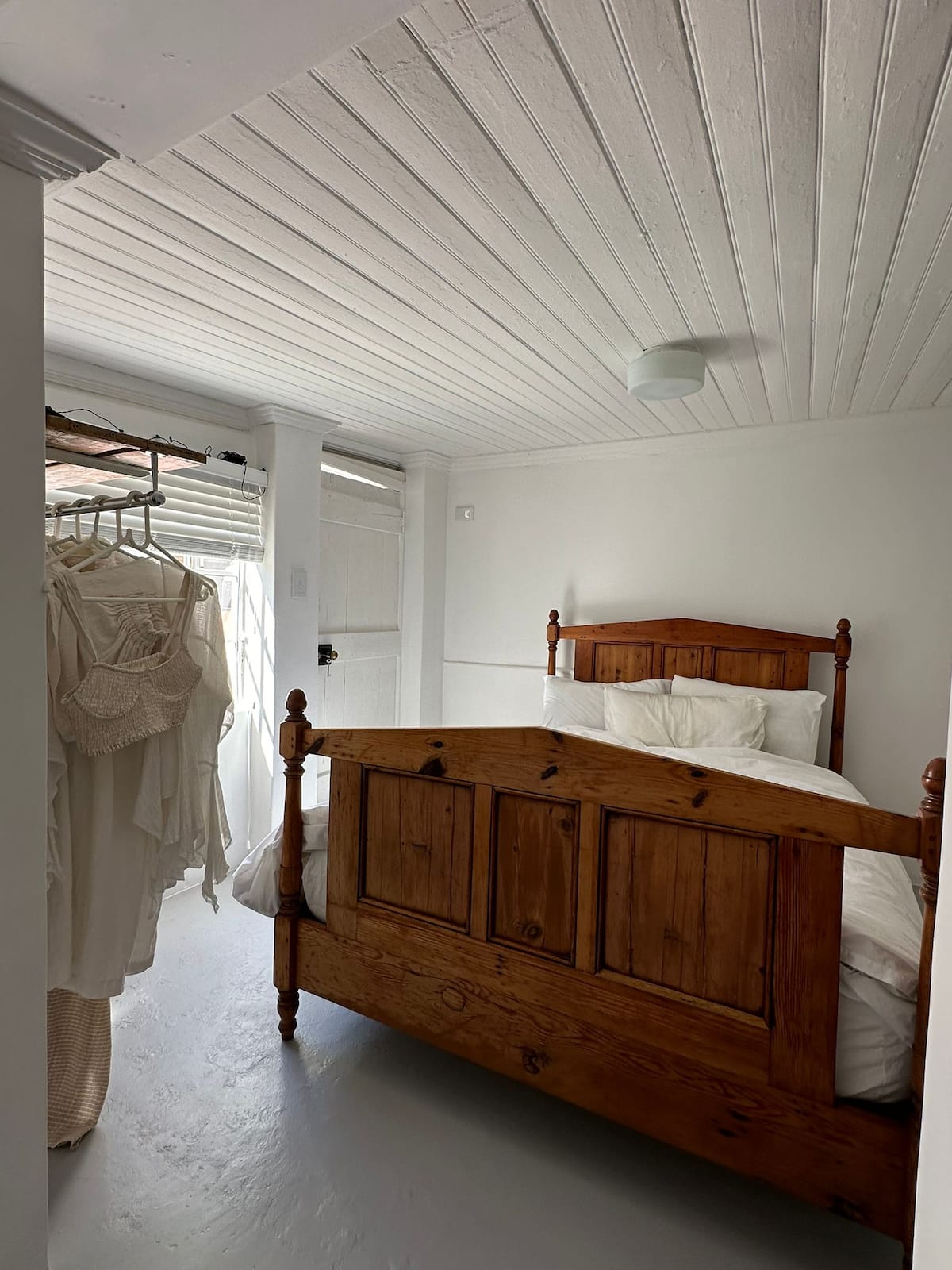 Double bed in the private cottage at Utopia co-living Cape Town