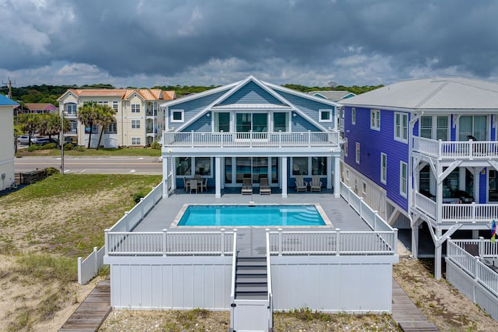 Beach Front Luxury Home With Pool And Elevator! - Kure Beach, NC