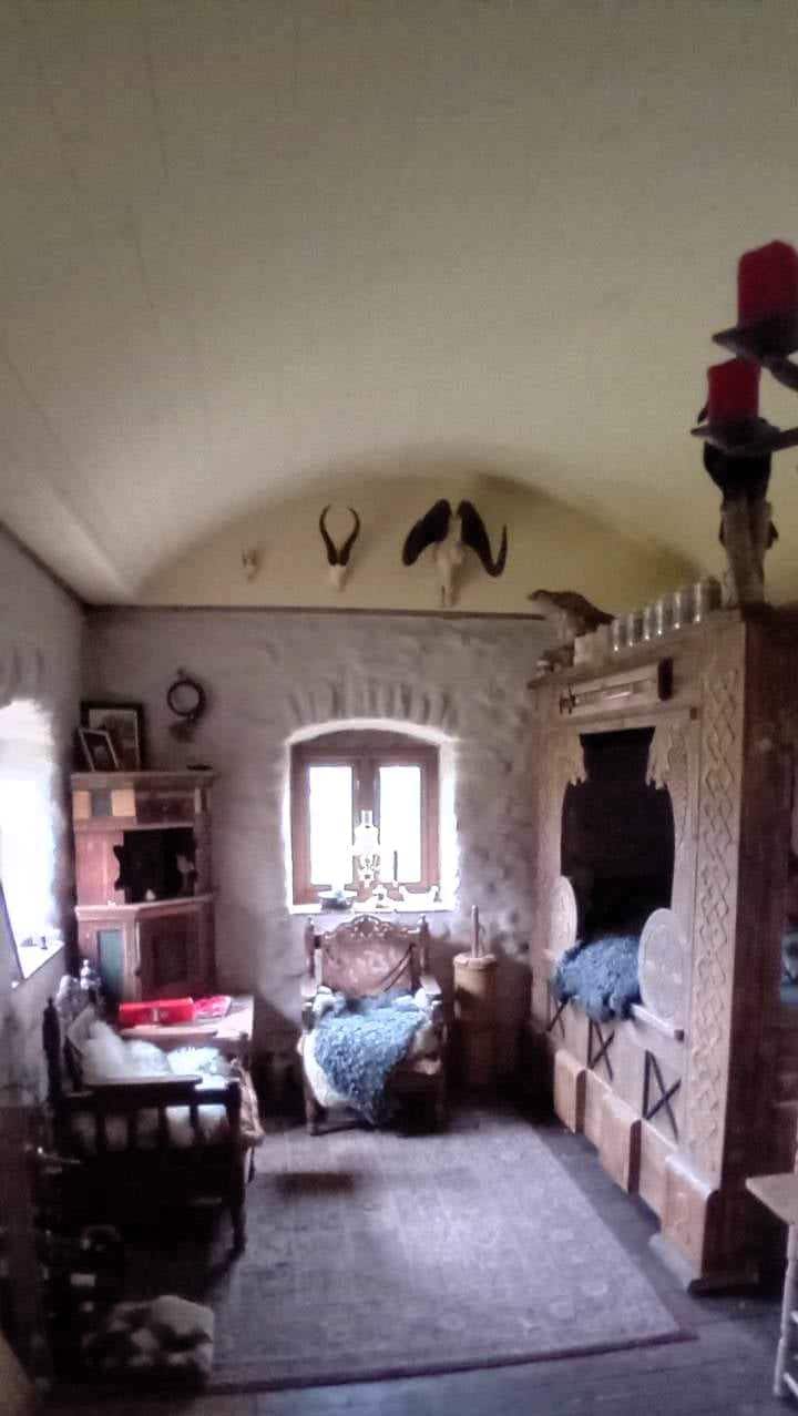 Stone Viking Cottage With Carved Wood Interior - Ljungby