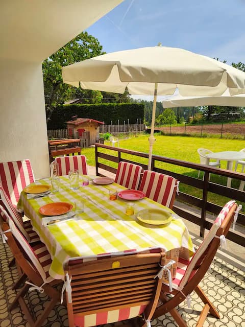 House on two floors with garden