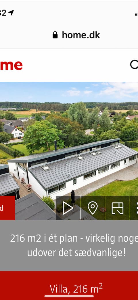 House close to forest and the North Sea.