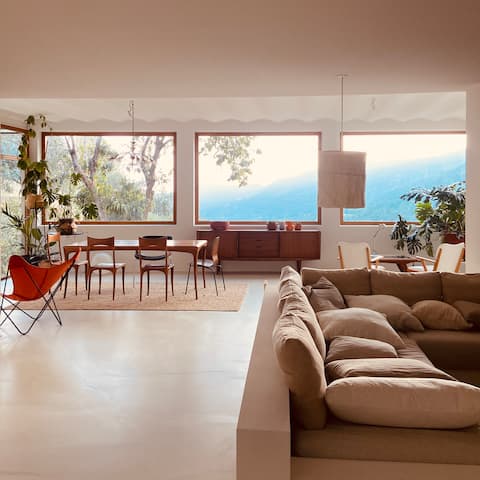 House with valley view