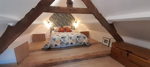 Small house between land and sea