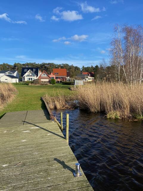 Large house right on the water