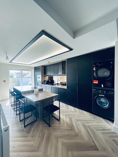 Modern retro end terraced  house