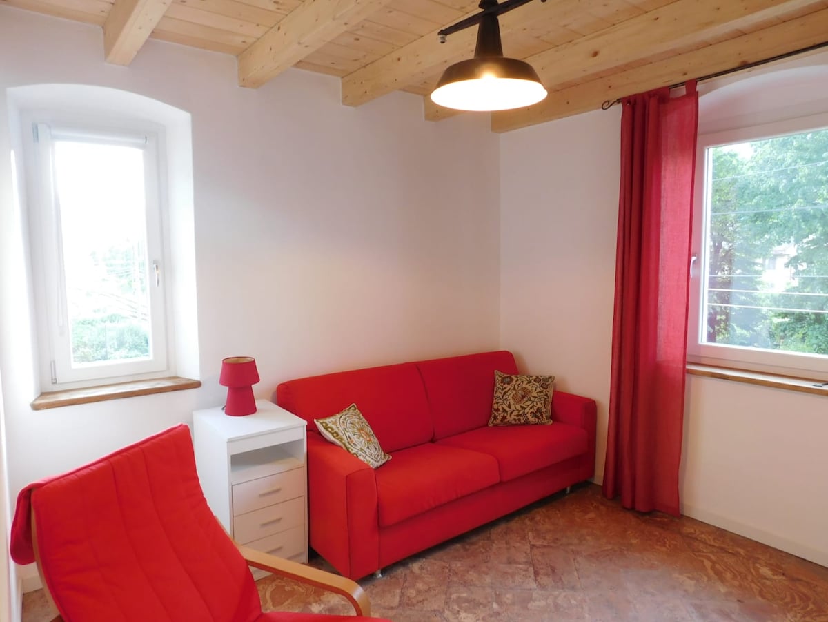 Successful Airbnb property: 29 km air - lake view, garden with parking in Dervio