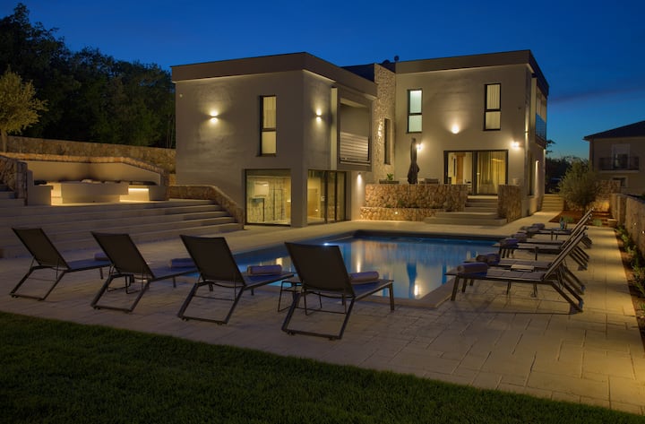 Villa Miryam with an indoor pool and sauna