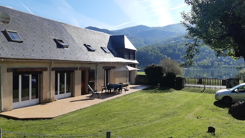 House across the street from the lake