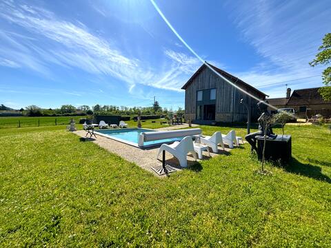 Tobacco barn as a loft+ heated pool + gated garden