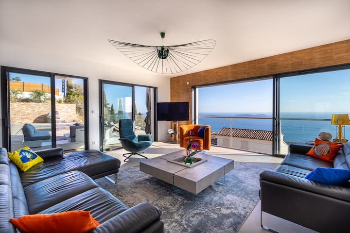 Villa Vue Mer Cali - Vue Mer à L'infini ! - La Farlède