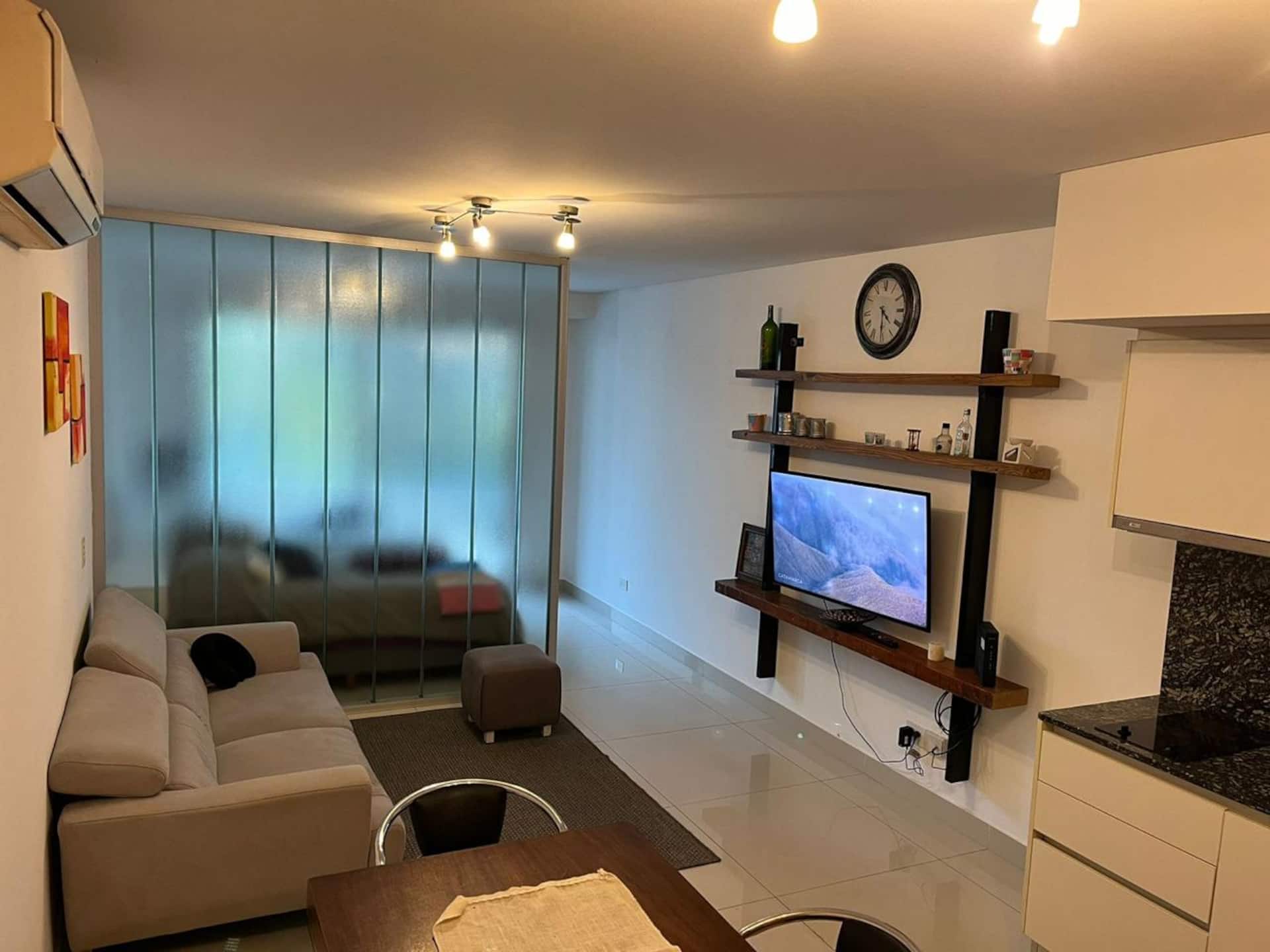 A spacious and bright studio