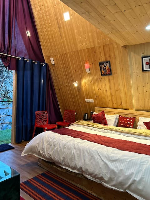 A Frame Cabin in Lower Auli with Loft Bed. Cabin 2