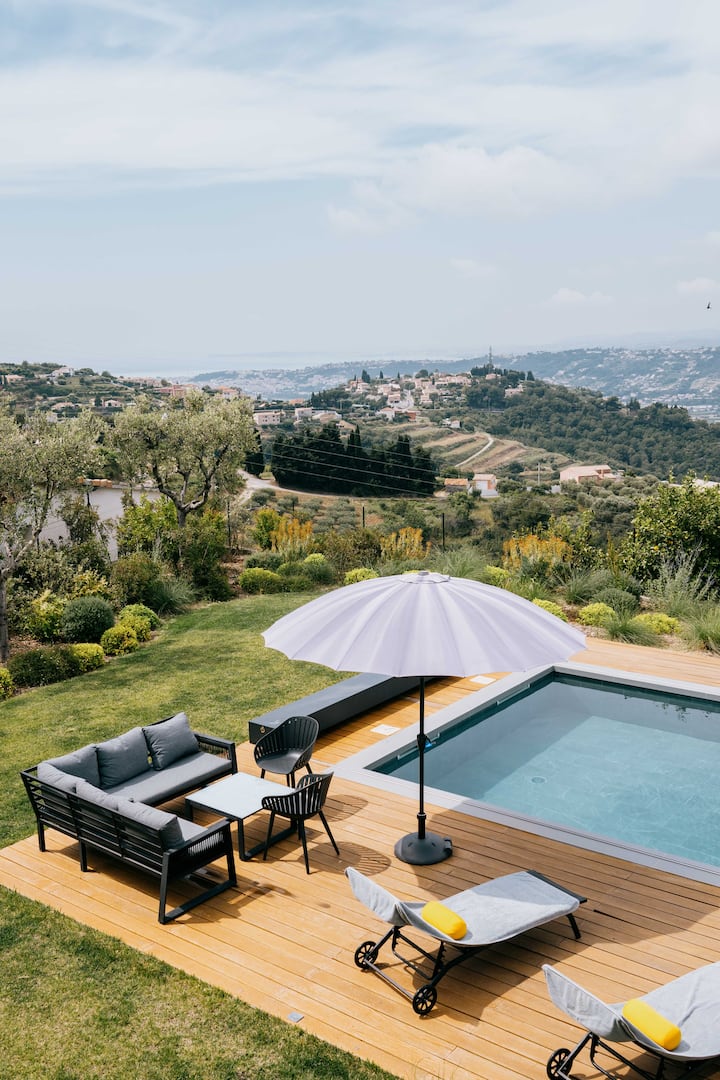 Villa Riviera • Piscine • Vue Mer Panoramique • - Nice