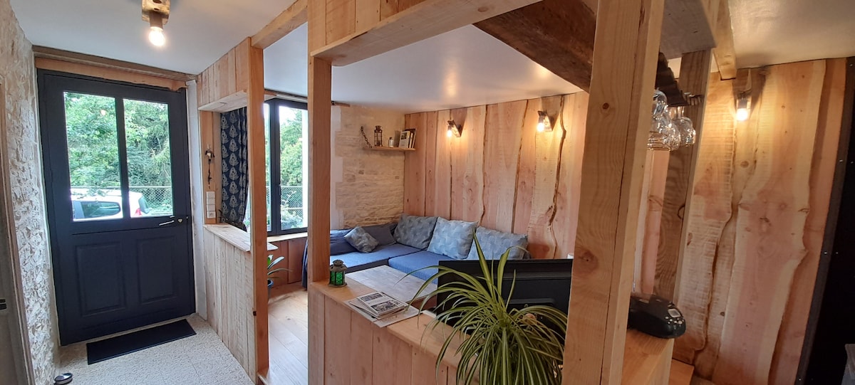 sofa bed, TV,  wifi, books  for young and old