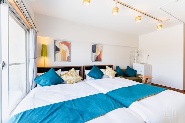 9 min to Shibuya station/8 person/2 rooms/4 SD Bed