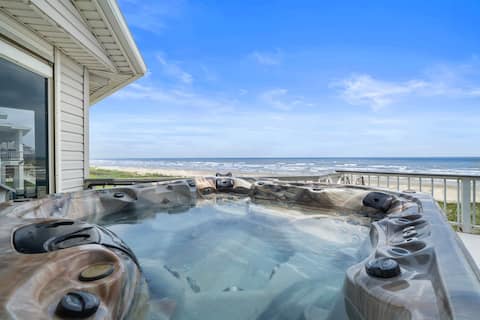 Beachfront Beauty w/ Hot Tub ~ 10 Steps to Sand