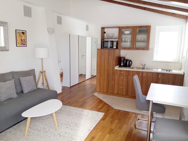 Dhomë ndenjjeje me kuzhinë