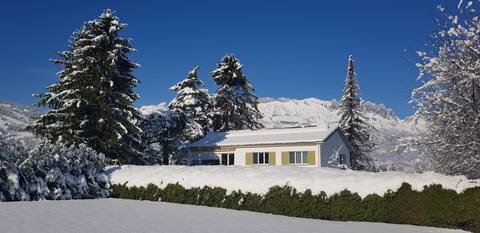 Family house with mountain views