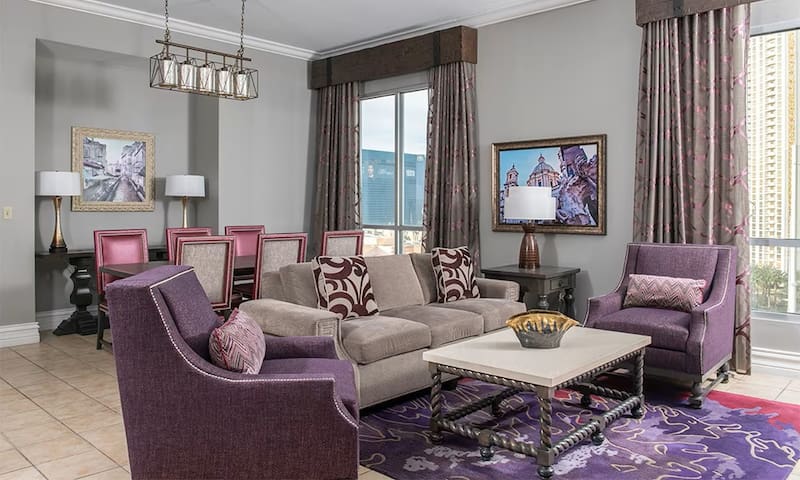 Mediterranean style resort by the Las Vegas Strip