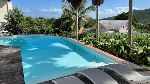 T4 Barbadine with sea view pool in Trois Rivières