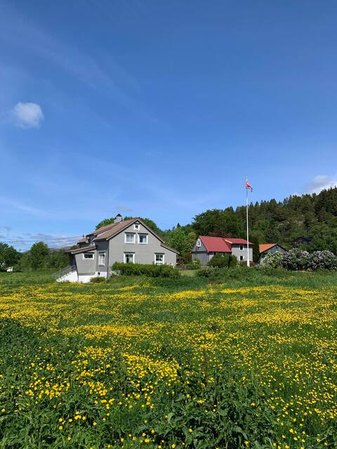 House in Alver, boat w/engine, close to Alpakkaparken