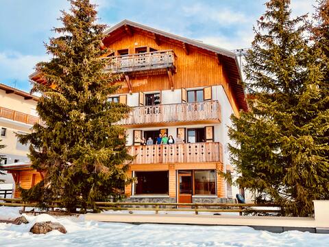Chalet Alpe-Pieds des pistes & Centre-jacuzzi 12P