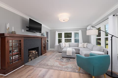 Cozy Modern Craftsman w/ Hot Tub + Yard