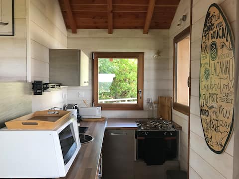 Propriété Airbnb réussie: Pine cabin - terrace & lake view à Lacanau