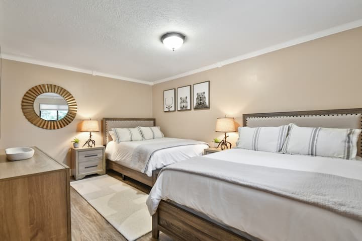 Spavaća soba 2 s 2 bračna kreveta (1,6x2) u prizemlju