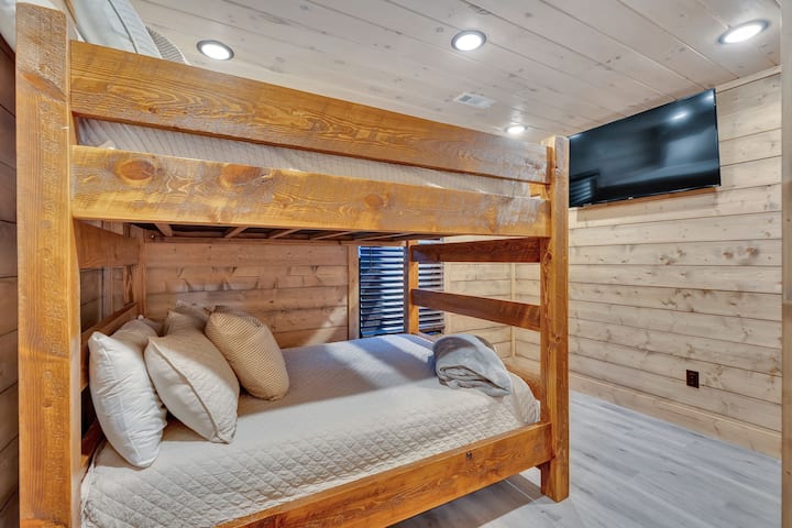 Who is getting the top bunk in the fun bunk bedroom?