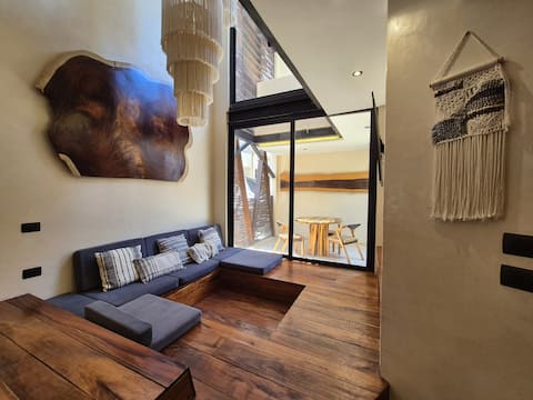 Luxury apartment with double height private pool