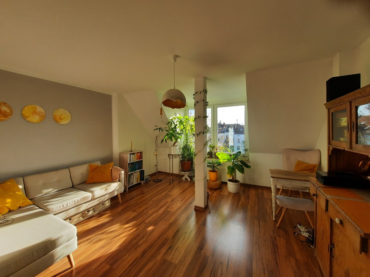Top performing Airbnb: Cozy attic apartment in Gohlis Süd