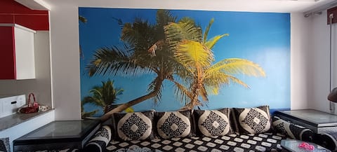 Top performing Airbnb: Sea view apartment with pool in Oued Laou