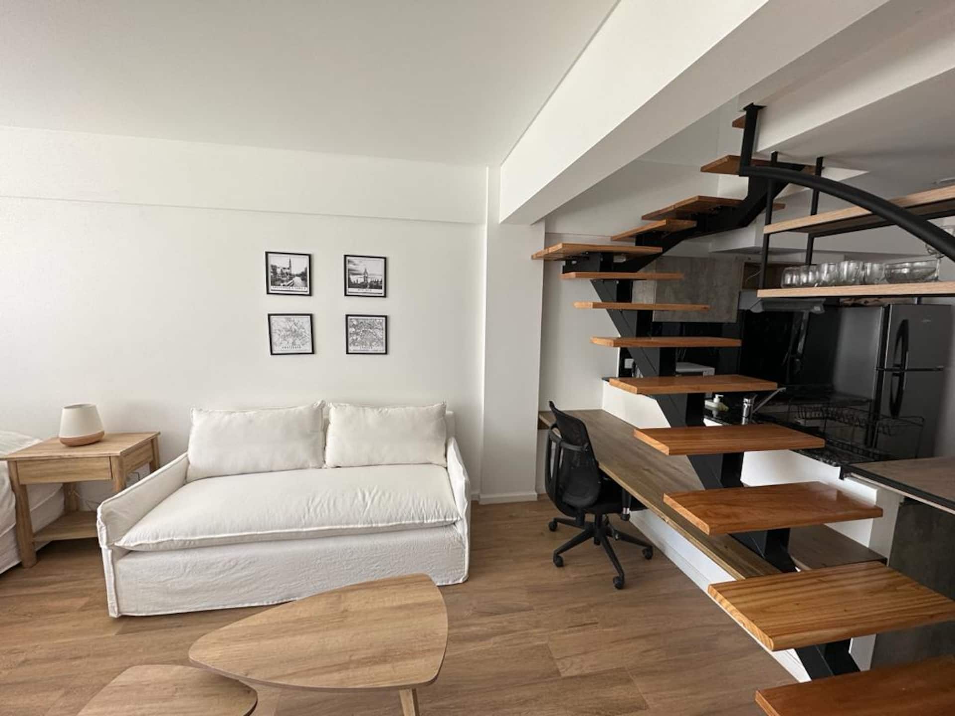 Loft com 1 quarto e terraço em Palermo