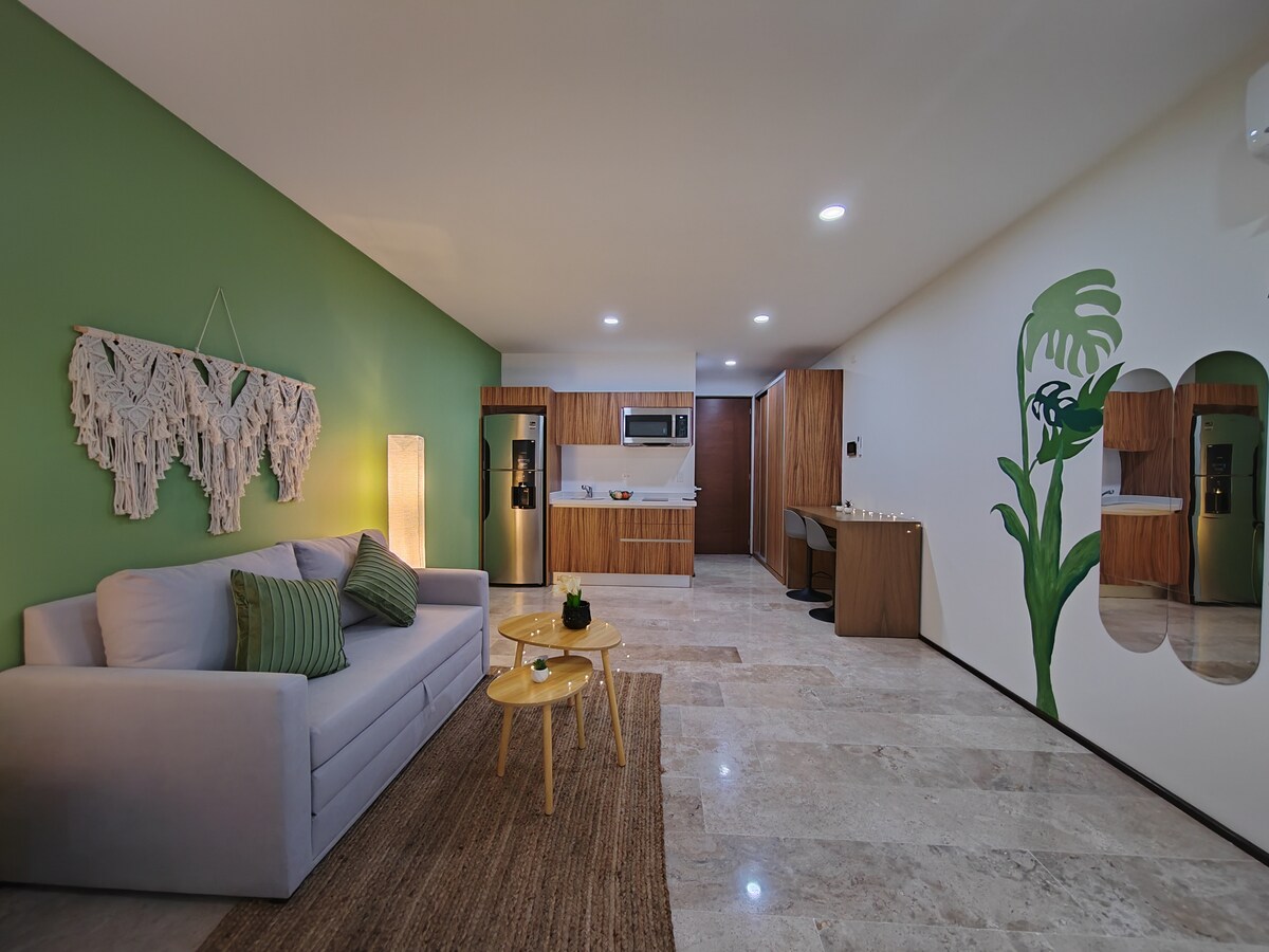 Airbnb con mejor rendimiento: Amazing Studio in a wonderful location/Pool/GYM en Xaman Ha