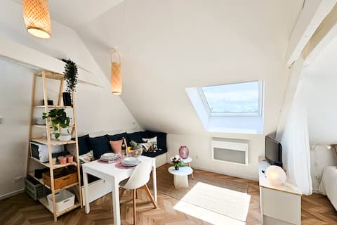 Airbnb performant: MJM L'Eden – quiet and bright in the city center à Fougères
