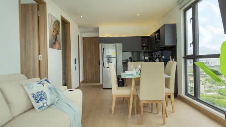Espectacular Apt Con Vista Al Mar 2br - Cartagena
