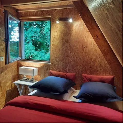 Comfortable wooden lodge