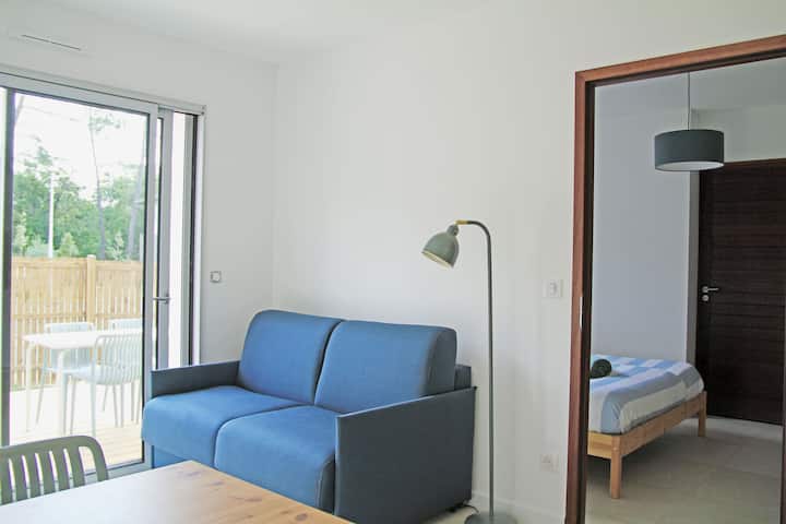 Appartement Neuf T2 30m2 à La Plage Avec Jardin - Plage des Casernes