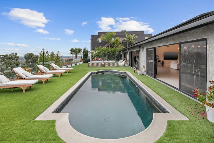Famous Sunset Blvd Villa With Pool Jacuzzi & View