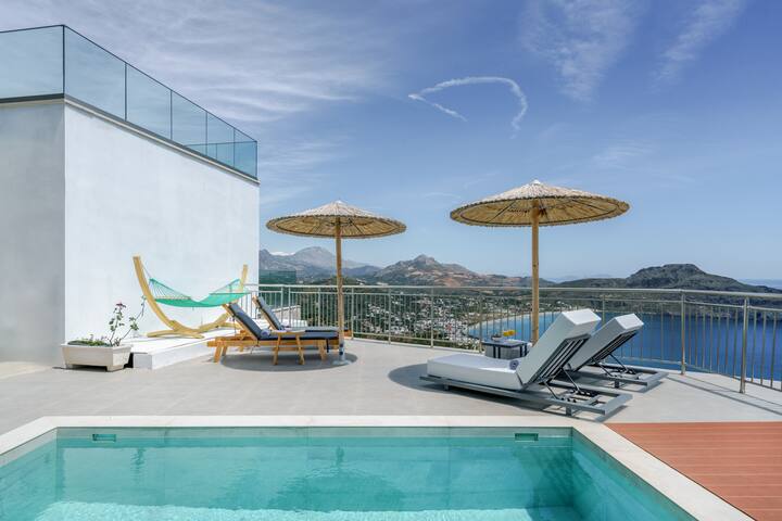 Amazing Seaview with Private Pool & BBQ in Plakias