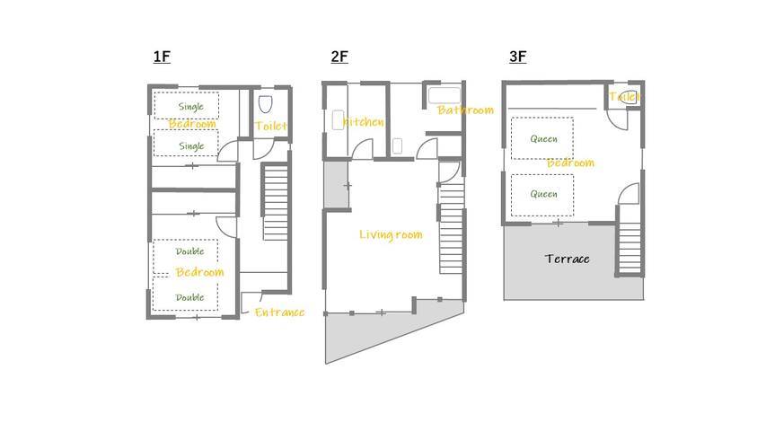 【ロングステイ】JR駒込駅まで徒歩9分／103平米／ステンドグラス／戸建て／3LDK／7beds gallery image 4