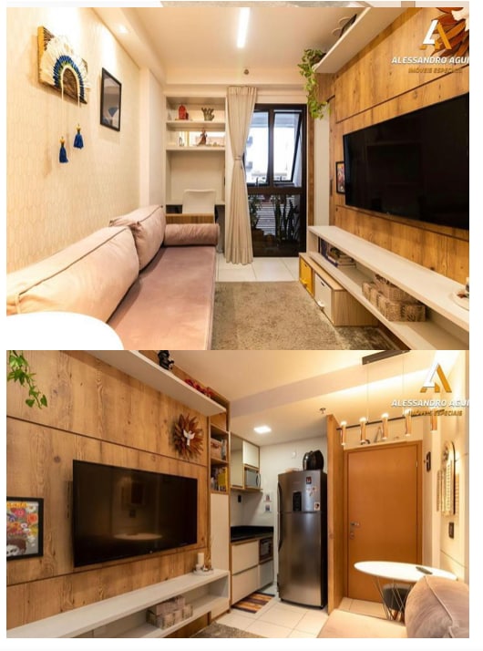 ห้องนั่งเล่นและห้องครัว 