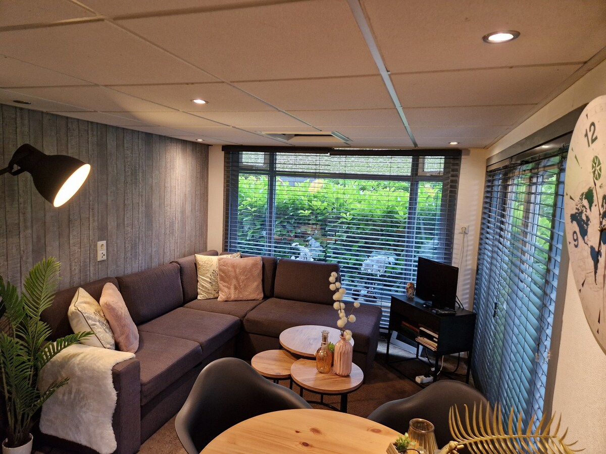 Successful Airbnb property: Modern small Chalet near forest in Koudhoorn