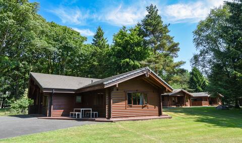 Luxury bunk barn wooden lodge