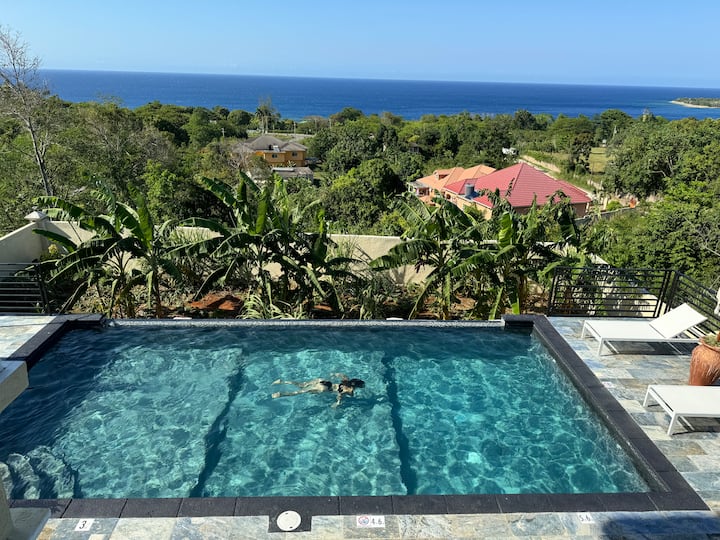 Adina: Private Beach, Sea View, Pool, Chef & Gym