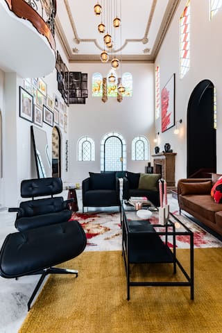 Unique Home with Art and Outdoor Dining Space