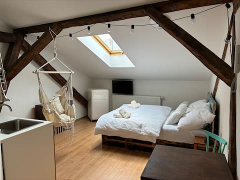 Považská Bystrica with parking in the old town