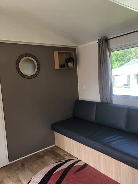 Popular Airbnb listing: Mobile Home on Campsite with Pool in Moëlan Sur Mer